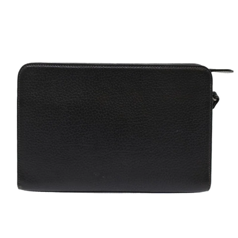 BURBERRYSs Clutch Bag Leather Black  bs7004