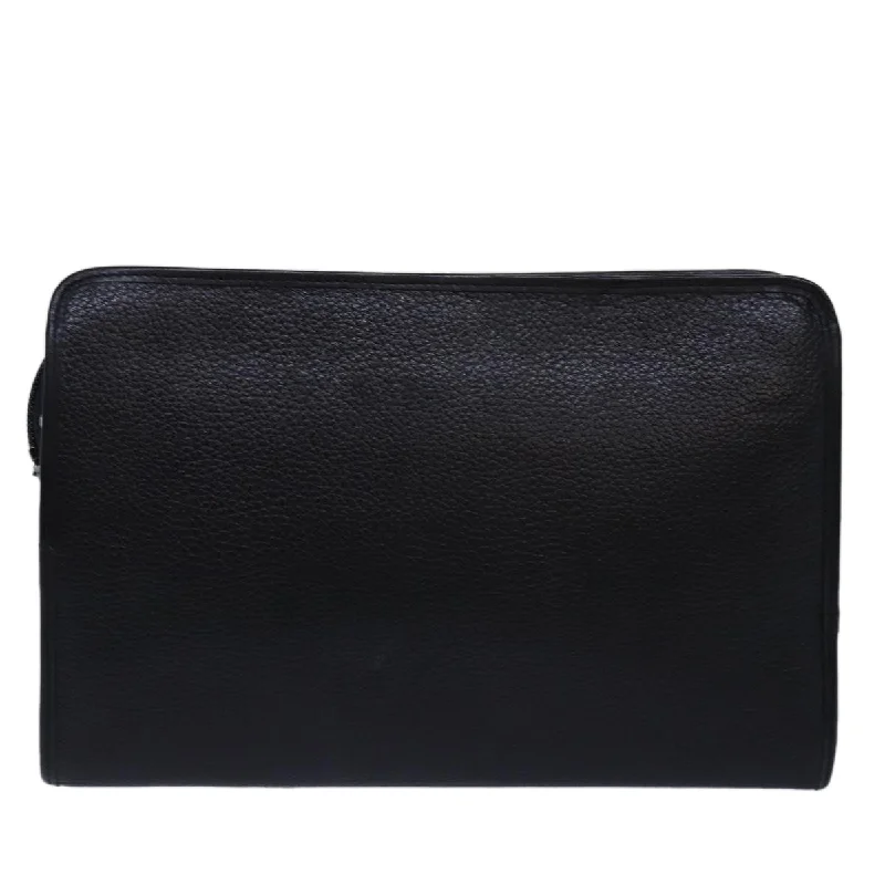 BURBERRYSs Clutch Bag Leather Black  bs15137