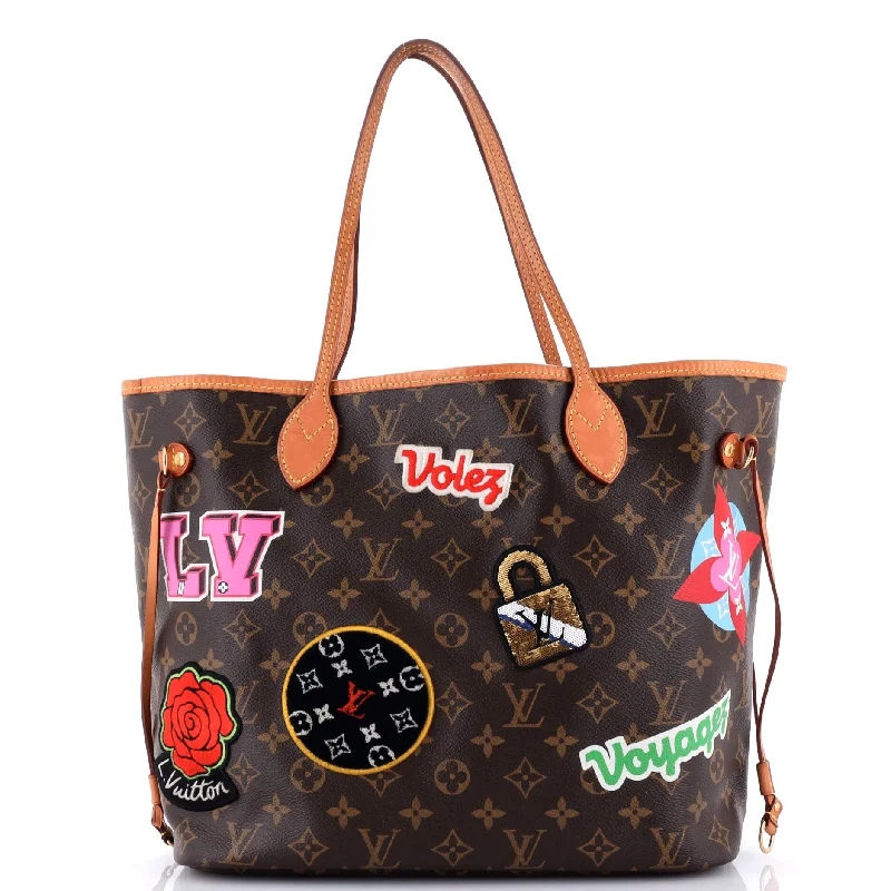 Neverfull NM Tote Limited Edition Patches Monogram Canvas MM