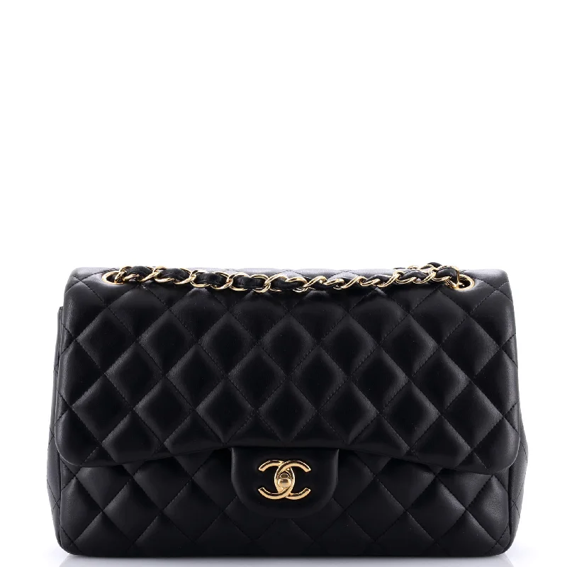 Classic Single Flap Bag Quilted Lambskin Jumbo