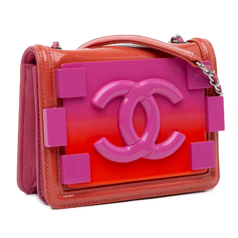 Chanel Mini Ombre Plexiglass and Patent Boy Brick Flap (ekVGPs)