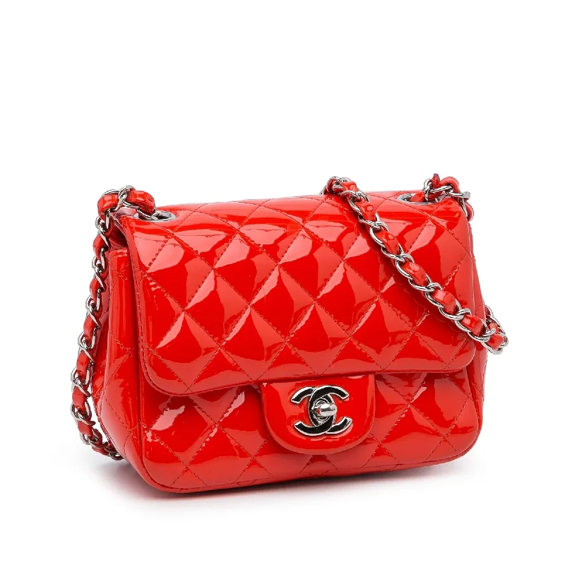 Chanel Mini Patent Classic Square Single Flap (1Esv8z)