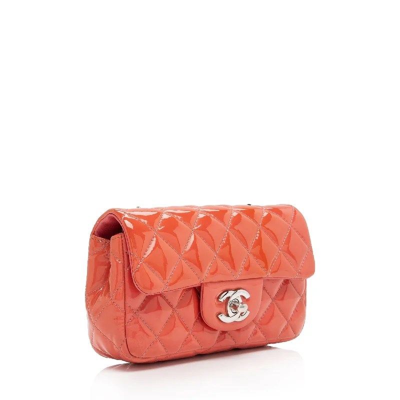 Chanel Patent Leather Rectangular Extra Mini Flap Bag