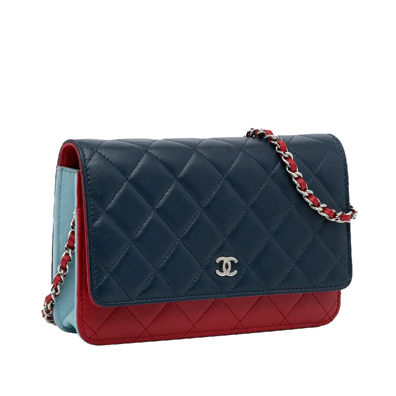 Chanel Tricolor CC Wallet on Chain