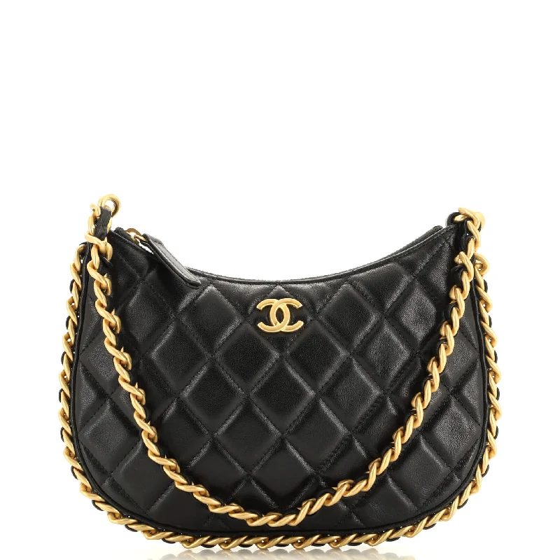 CC Chain Around Hobo Quilted Lambskin