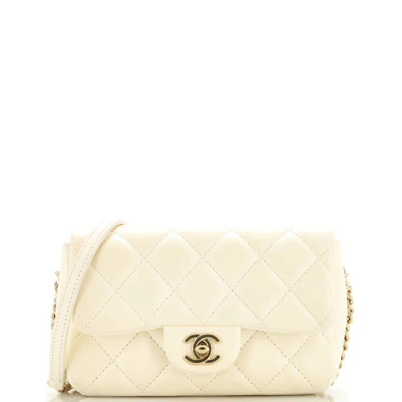 My Precious Pearls Chain Flap Bag Quilted Lambskin Small