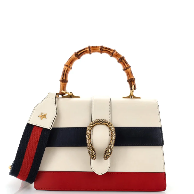 Dionysus Bamboo Top Handle Bag Colorblock Leather Medium