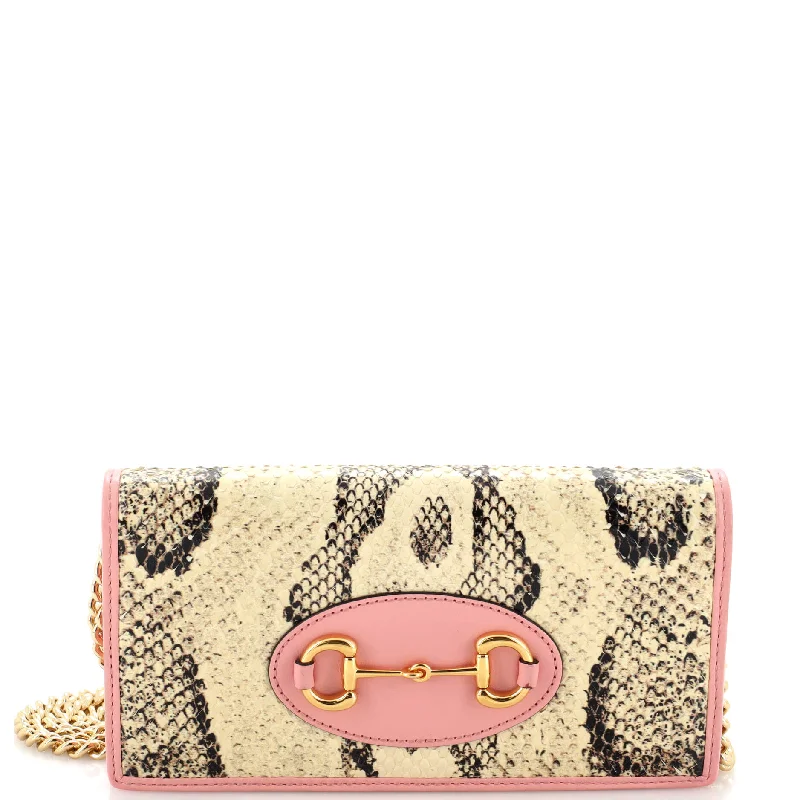 Horsebit 1955 Chain Wallet Python