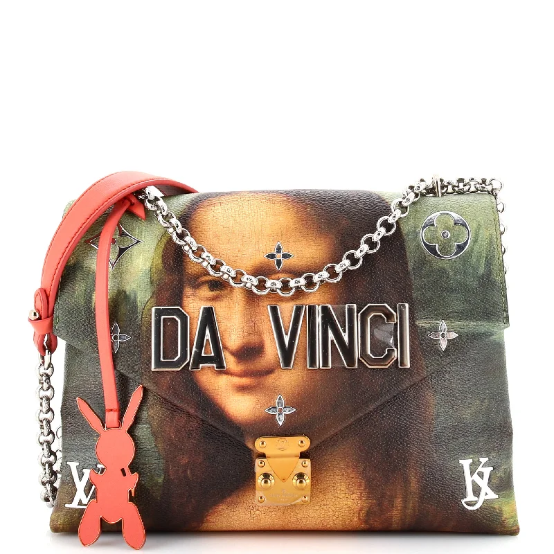 Chain Shoulder Bag Limited Edition Jeff Koons Da Vinci Print Canvas