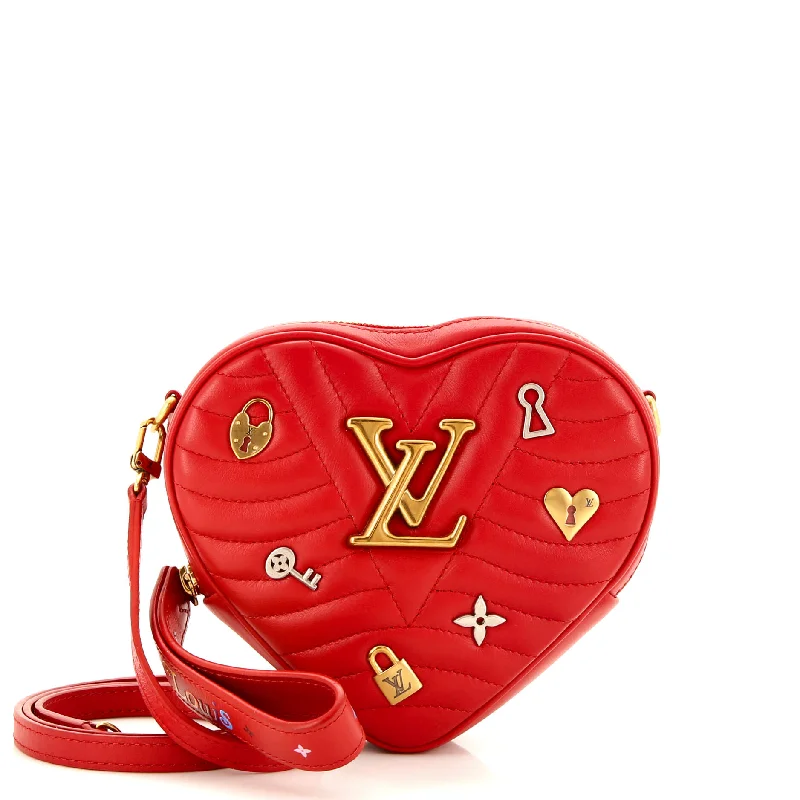 New Wave Heart Crossbody Bag Limited Edition Love Lock Quilted Leather