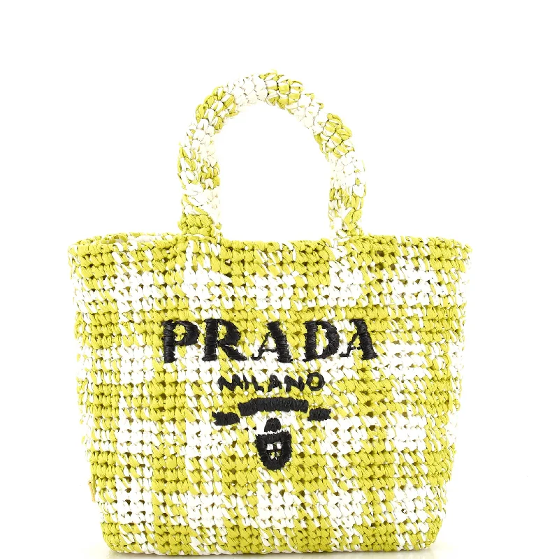 Logo Tote Raffia Small